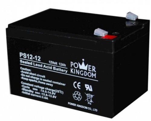 POWER KINGDOM μπαταρία μολύβδου PS12-12, 12Volt 12Ah PS12-12