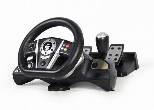 Gembird Vibration racing wheel with pedals (PC/PS3/PS4/SWITCH) STR-M-01