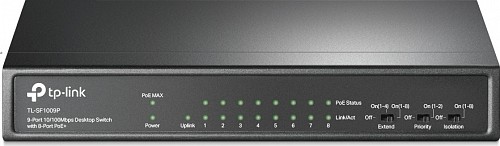 TP-Link 9-Port 10/100Mbps Desktop Switch with 8-Port PoE+ TL-SF1009P v1