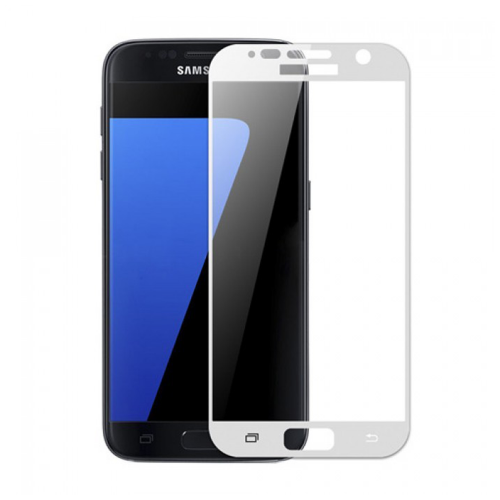 Glass Protector Full 3D For Samsung Galaxy S7 0.3mm White 52299