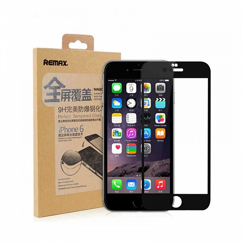 Remax Προστατευτικό Γυαλί για iPhone 6/6S ΜΑΥΡΟ 0.3mm 52191