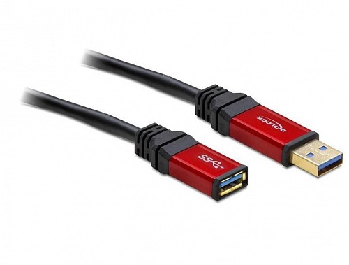 DELOCK Usb 3.0 Cable Type A-A M/F Extension Premium 5m 82755
